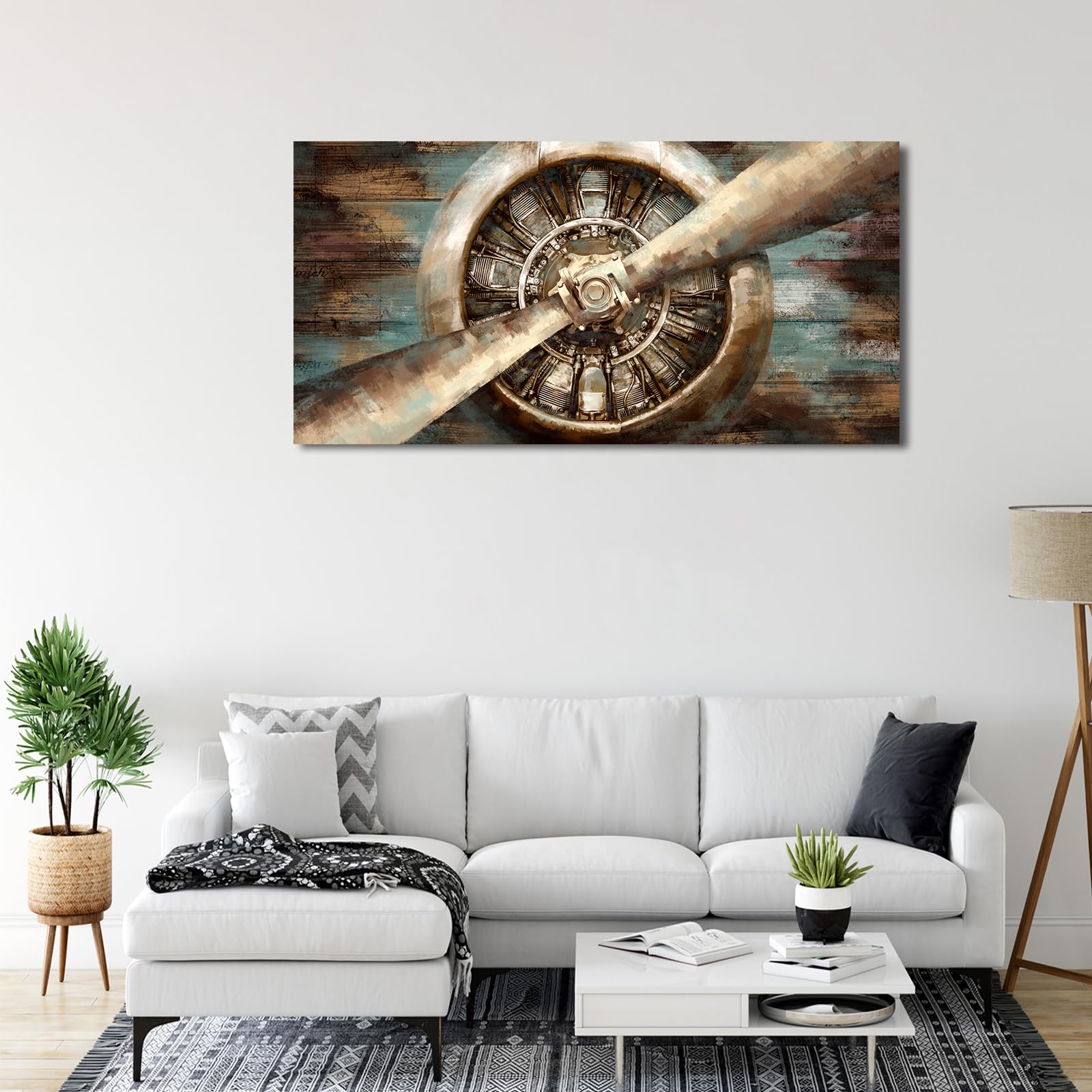 Amazon.com: tigeridge Aircraft Propeller Canvas Wall Art Vintage
